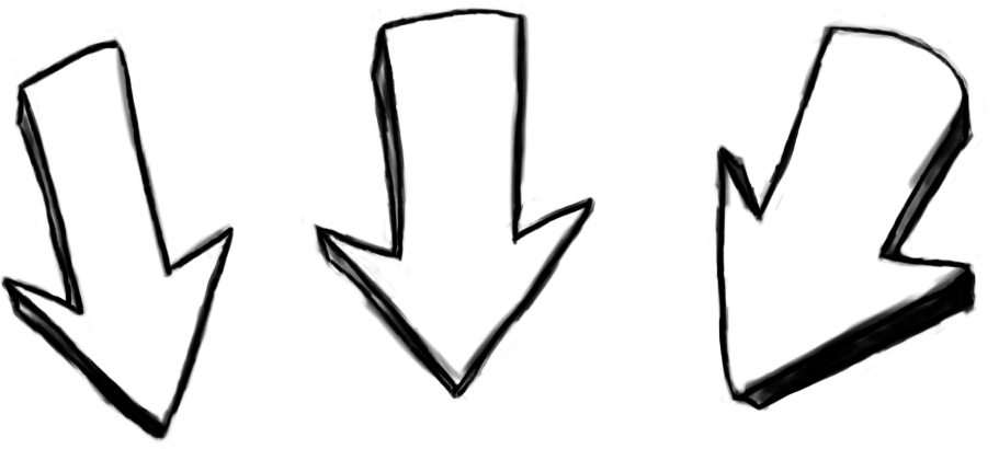 pointing arrows