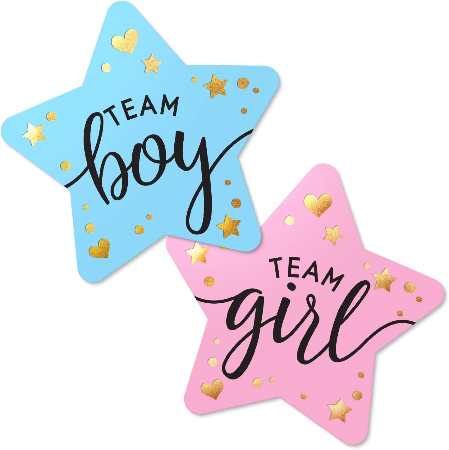 Gender Reveal Party Stickers Star